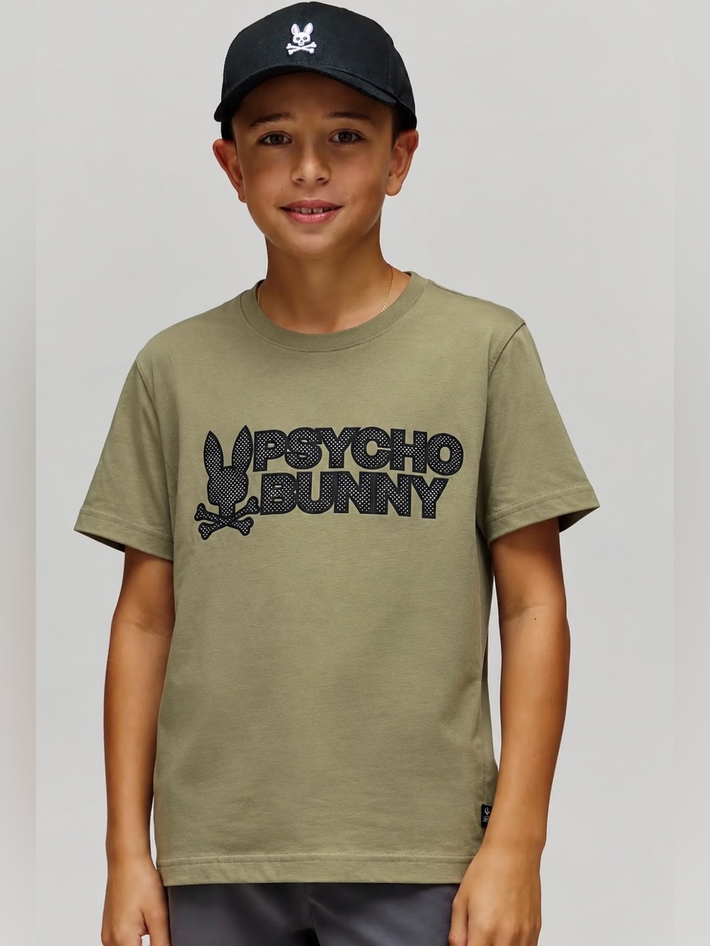 Psycho Bunny Olive Green Short Sleeve Logo Tee